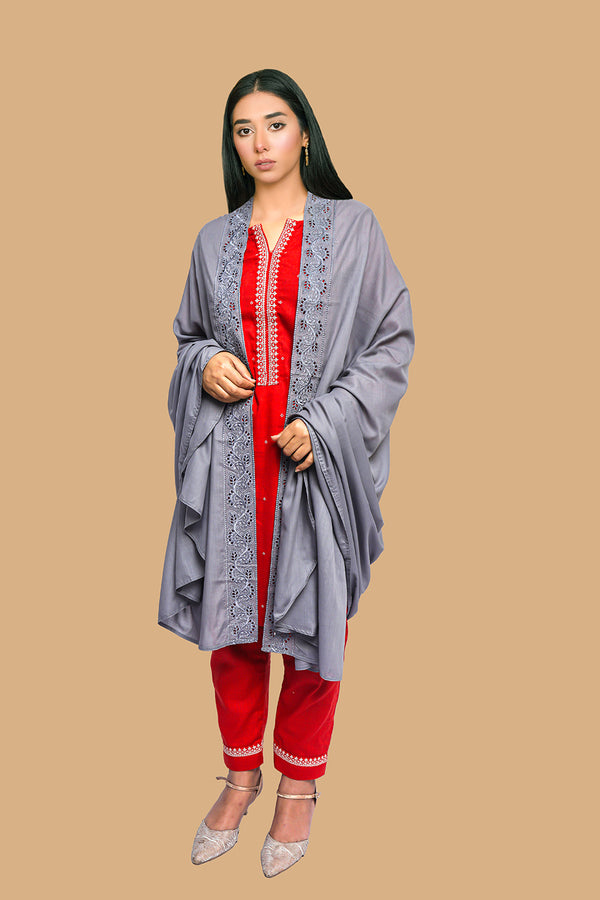 Wrinkle free Lawn Shawl SH-597