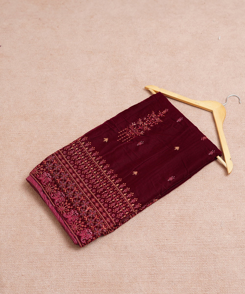 Women Embroidered Velvet Shawl | SHV-788