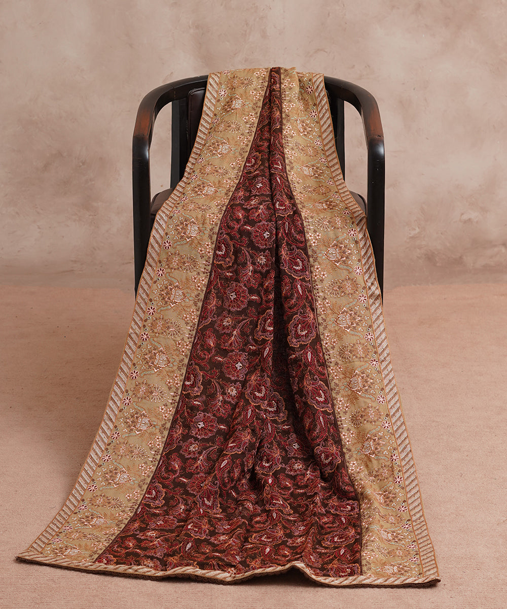 Women Embroidered Karandi Shawl | SHK-805