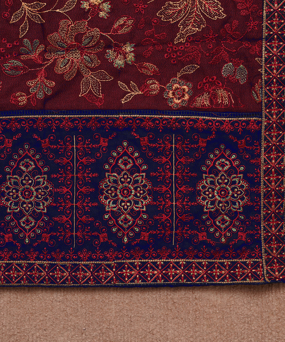Women Embroidered Karandi Shawl | SHK-806