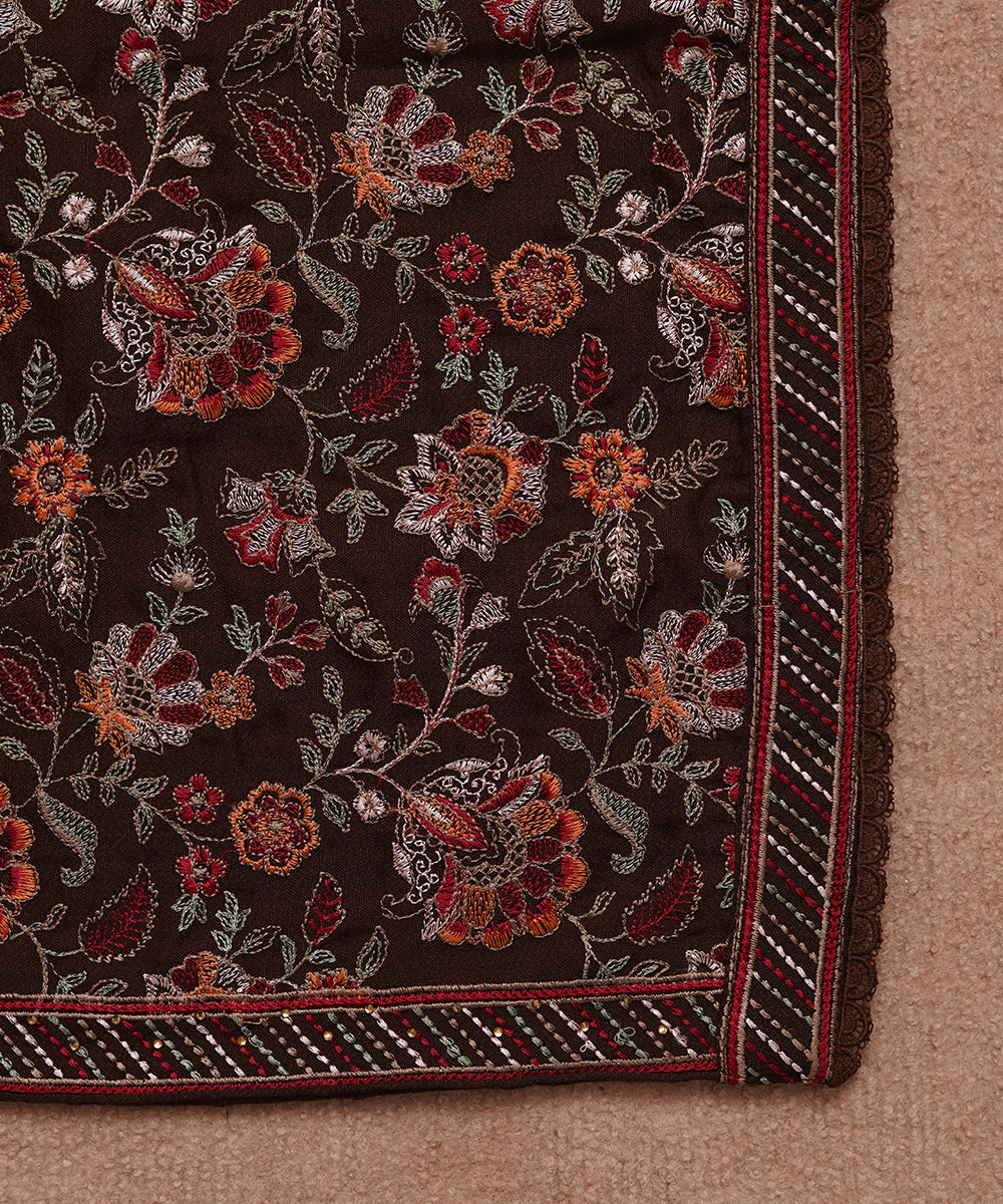 Women Embroidered Karandi Shawl | SHK-783