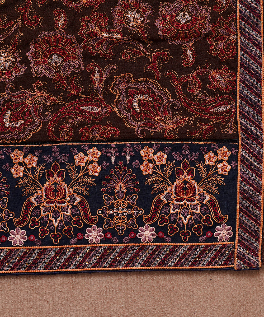 Women Embroidered Karandi Shawl | SHK-805