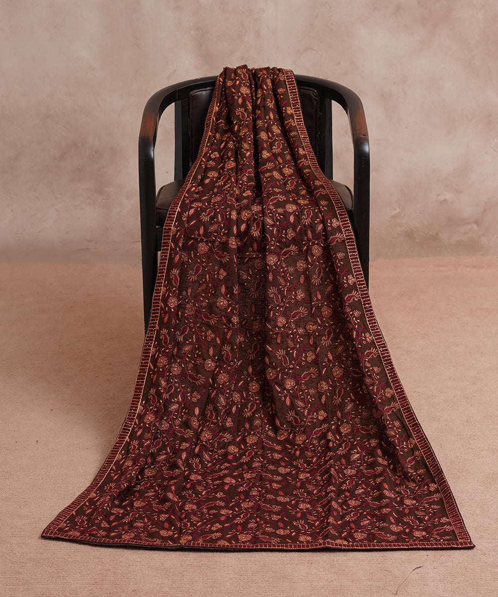 Unisex Embroidered Karandi Shawl | SHK-815