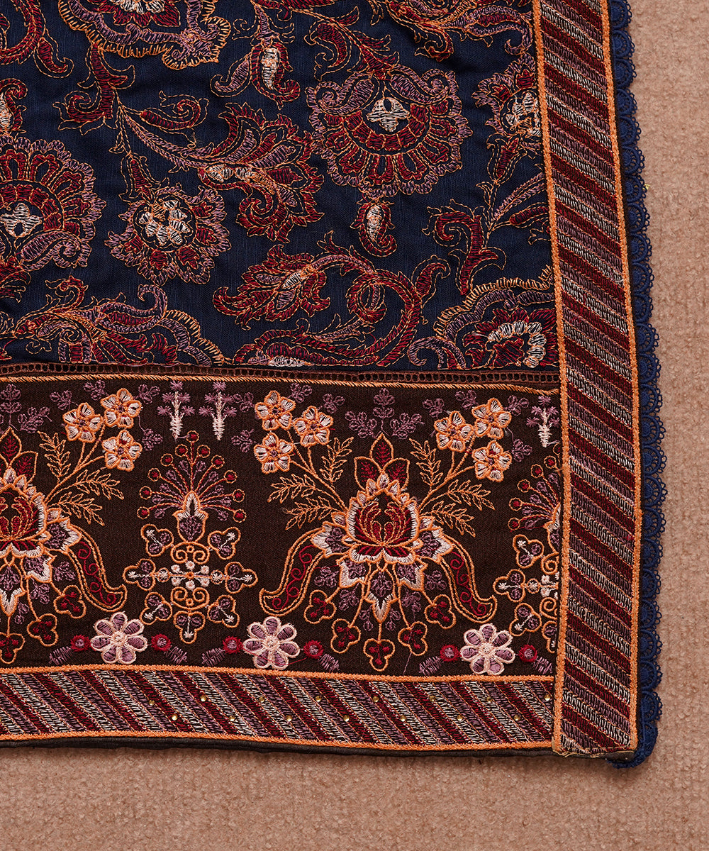 Women Embroidered Karandi Shawl | SHK-805