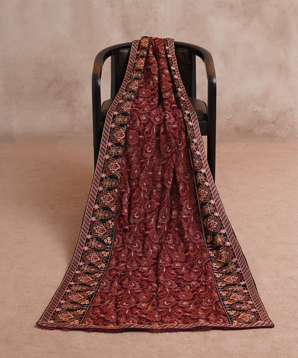 Women Embroidered Karandi Shawl | SHK-805