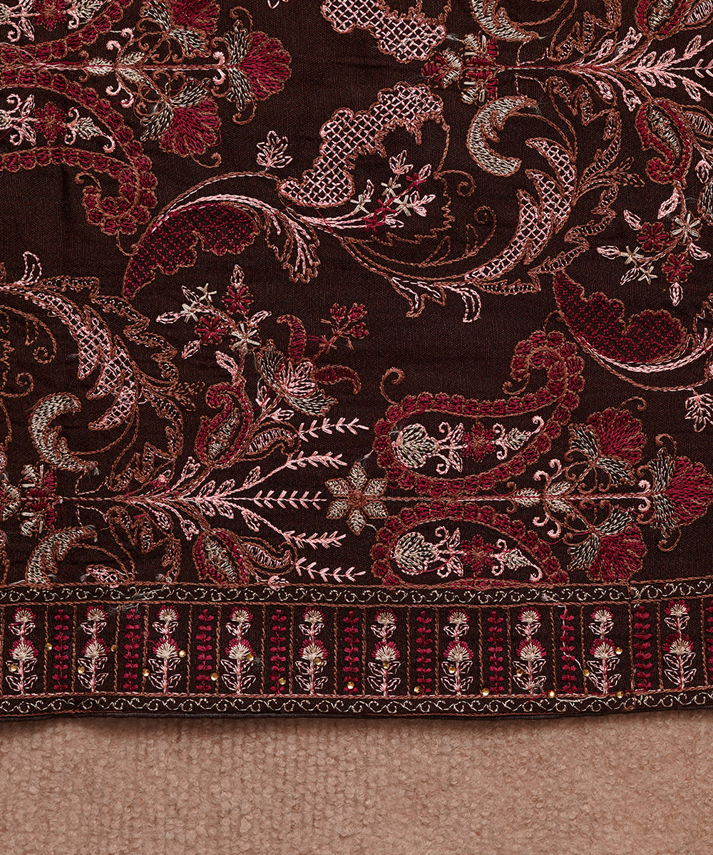 Unisex Embroidered Karandi Shawl | SHK-780