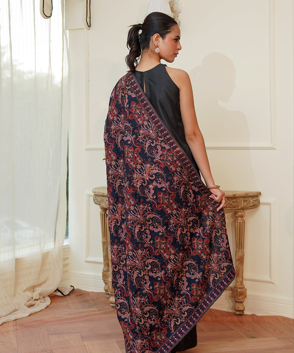 Unisex Embroidered Karandi Shawl | SHK-780