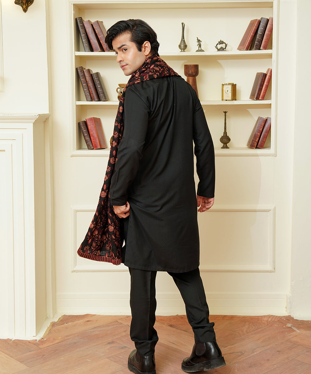 Unisex Embroidered Karandi Shawl | SHK-815