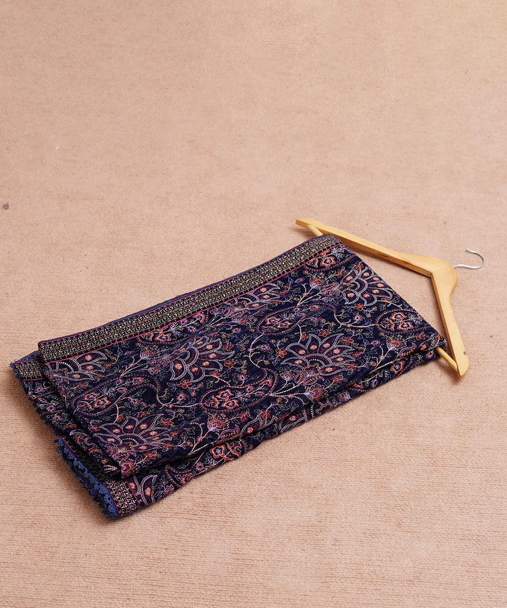 Women Embroidered Velvet Shawl | SHV-786