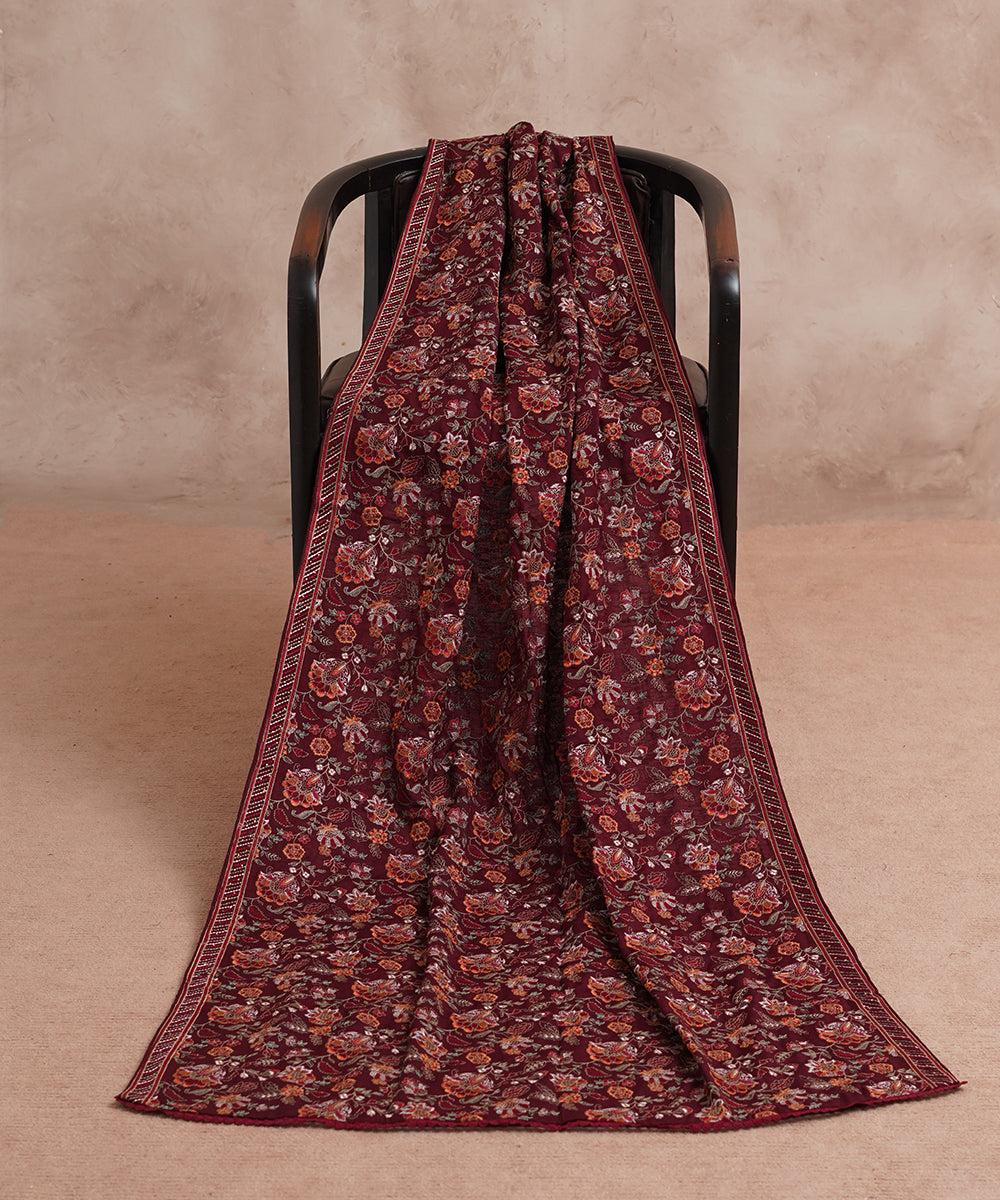 Women Embroidered Karandi Shawl | SHK-783