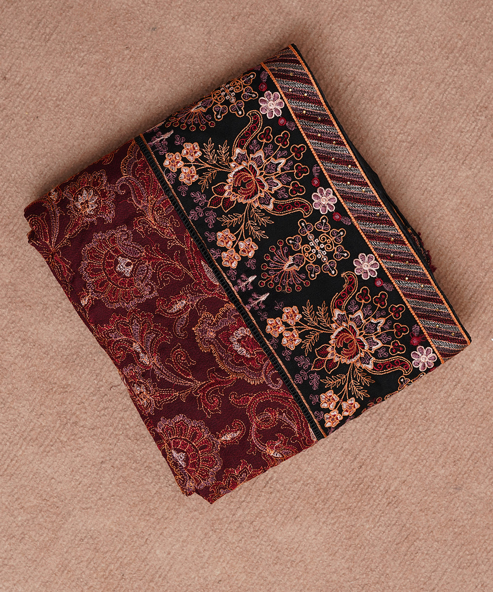 Women Embroidered Karandi Shawl | SHK-805