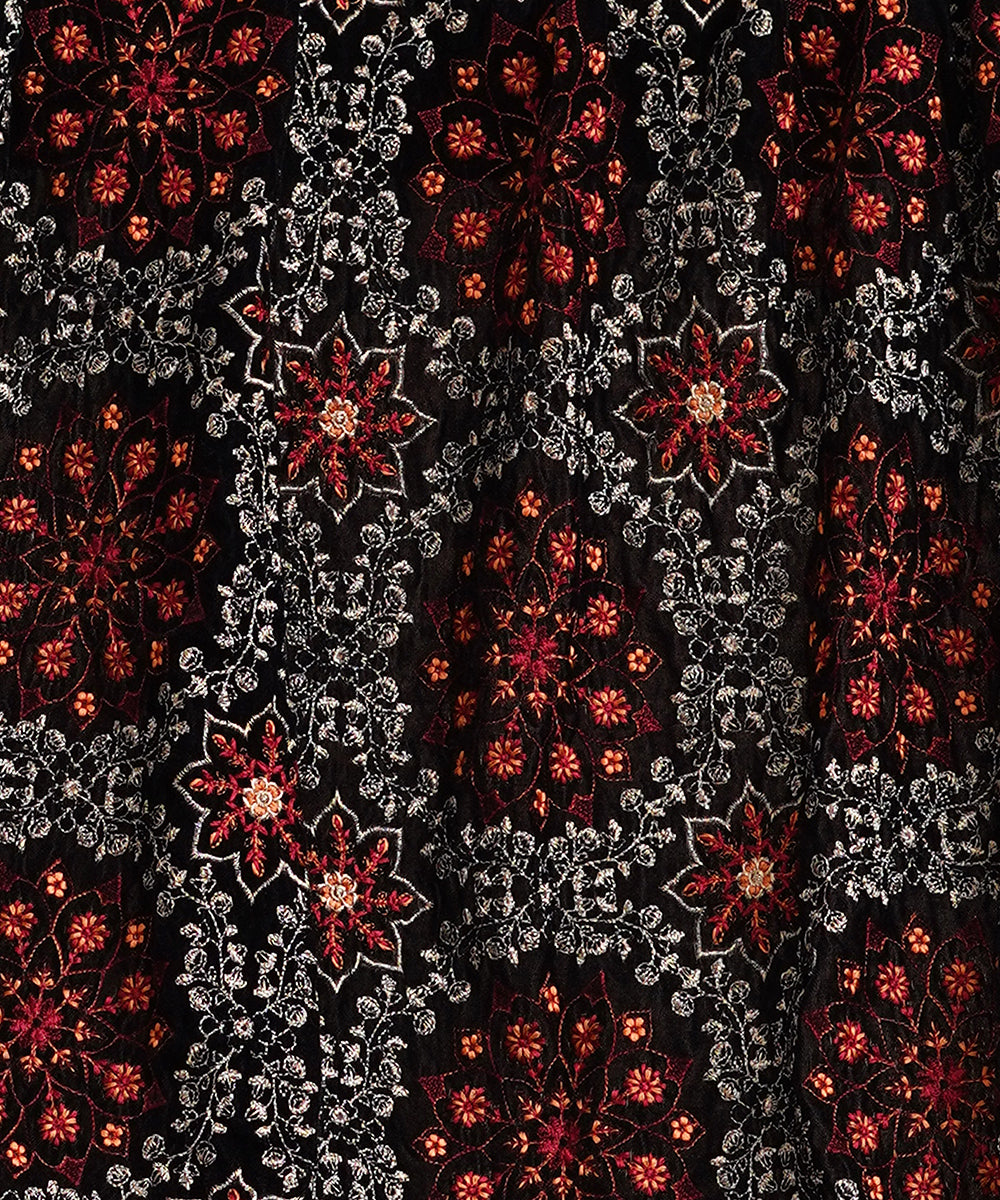 Women Embroidered Velvet Shawl | SHV-789
