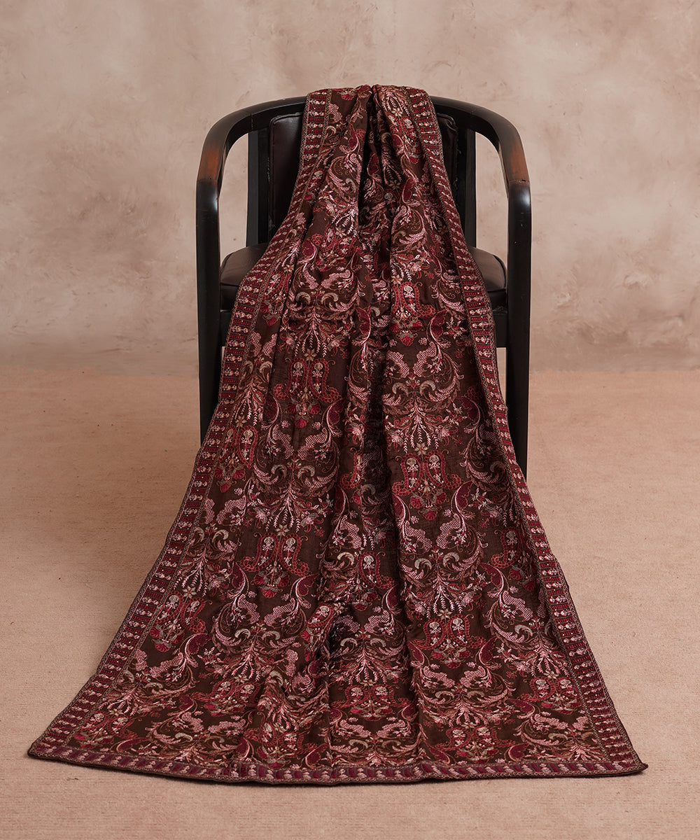 Unisex Embroidered Karandi Shawl | SHK-780