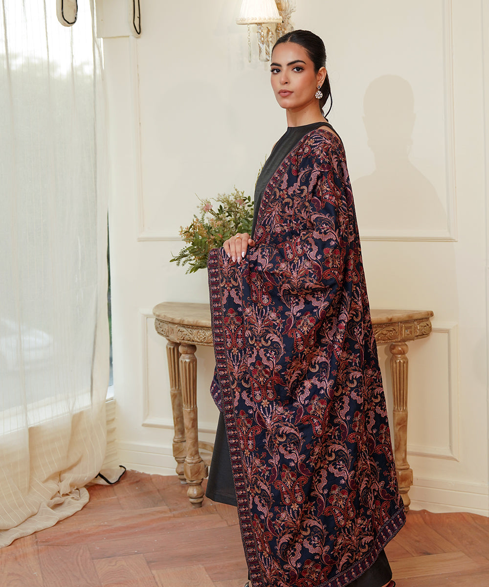 Unisex Embroidered Karandi Shawl | SHK-780