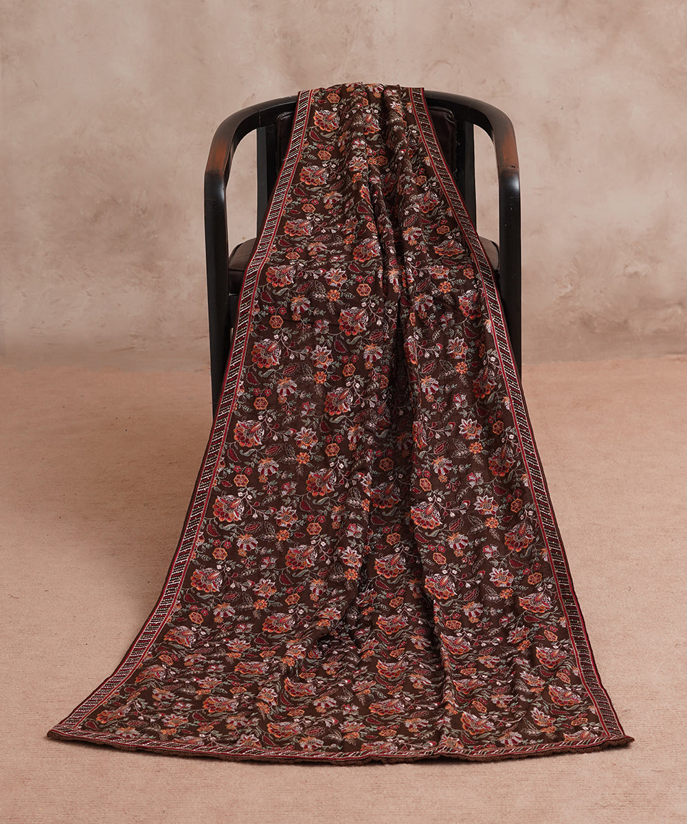 Women Embroidered Karandi Shawl | SHK-783