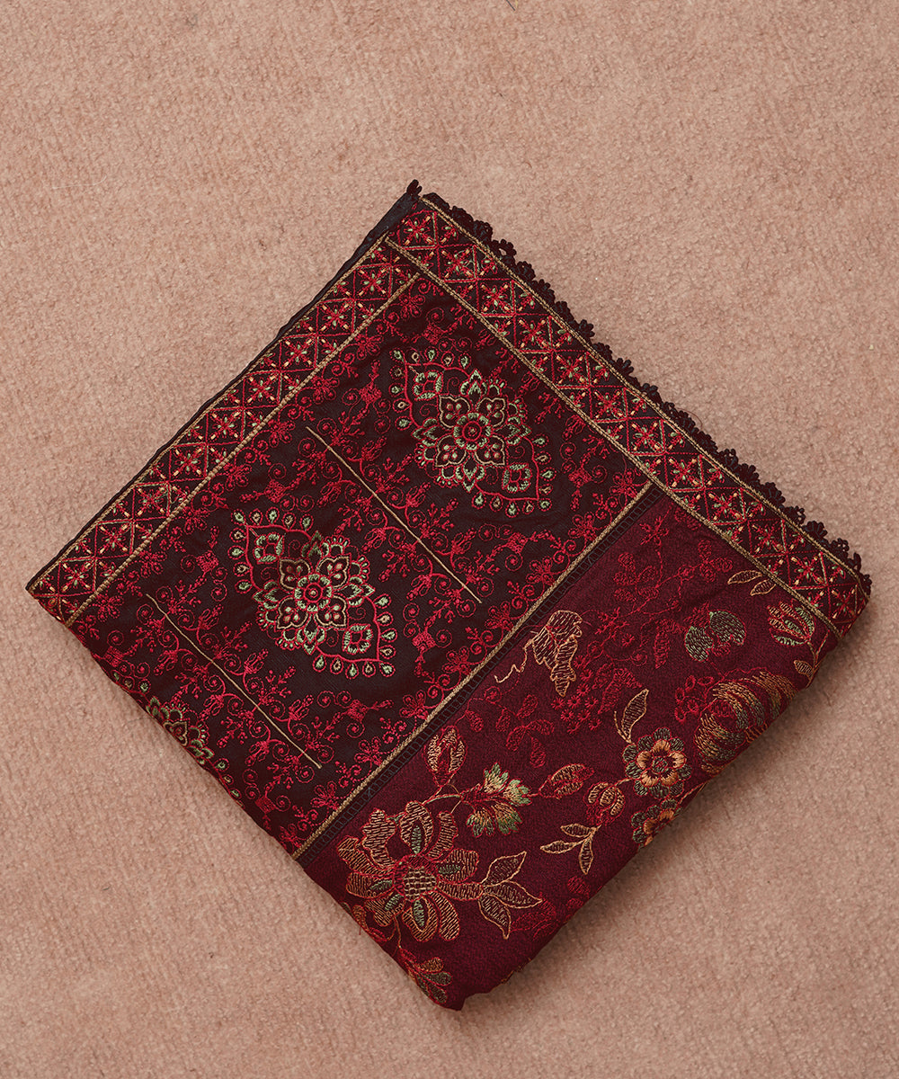 Women Embroidered Karandi Shawl | SHK-806