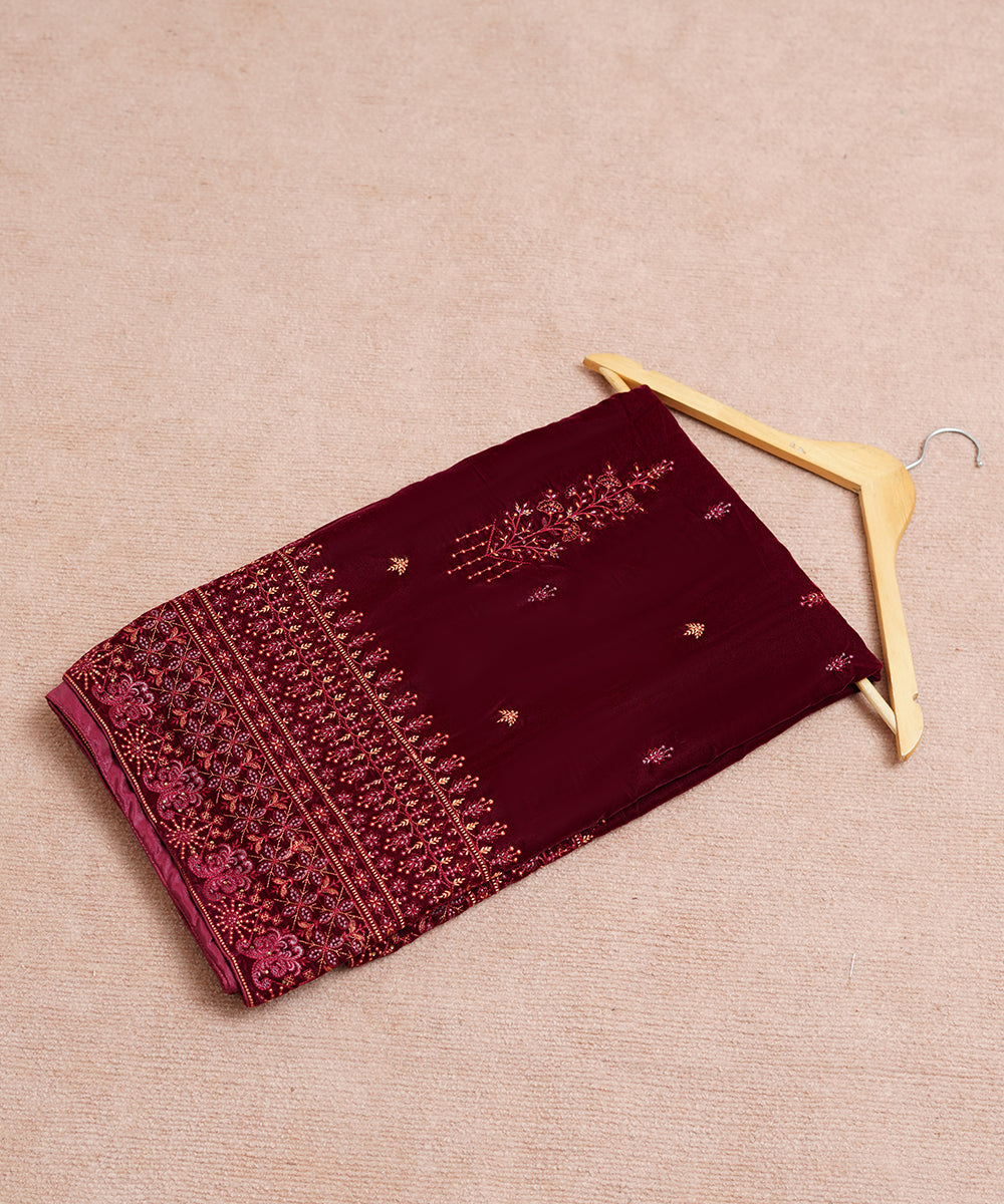 Women Embroidered Velvet Shawl | SHV-788