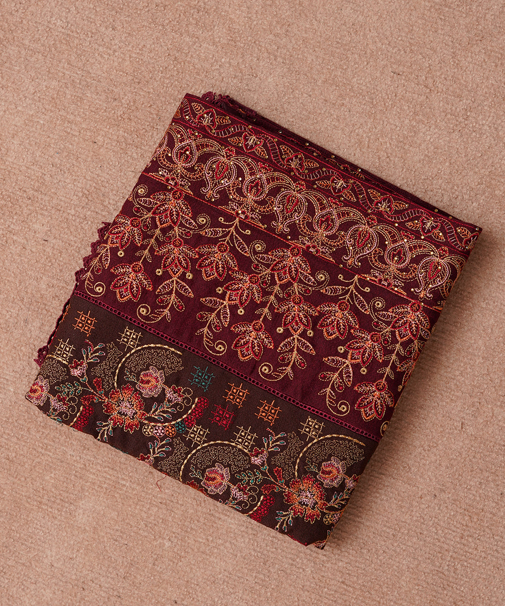 Unisex Embroidered Karandi Shawl | SHK-802