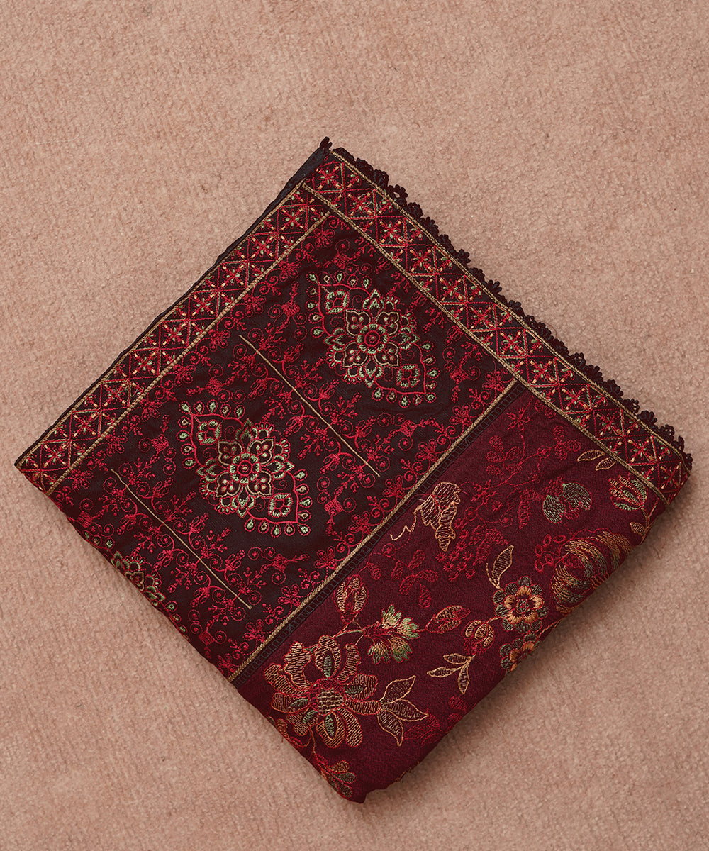 Women Embroidered Karandi Shawl | SHK-806