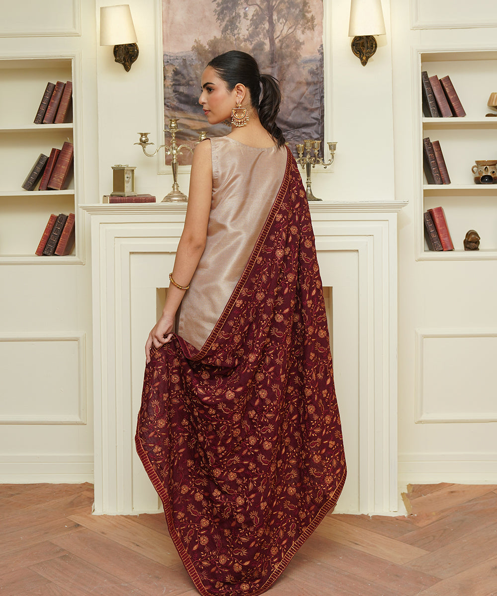 Unisex Embroidered Karandi Shawl | SHK-815