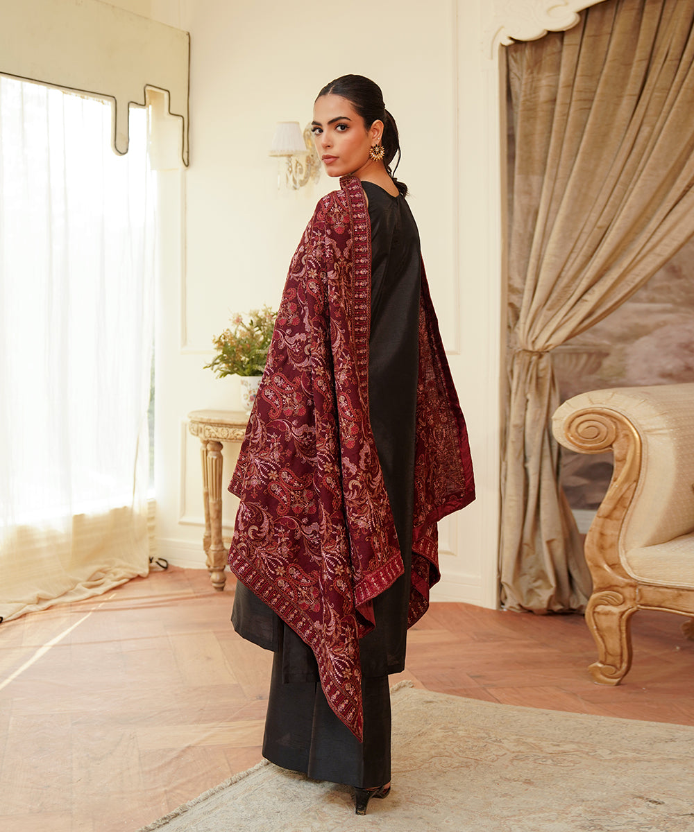 Unisex Embroidered Karandi Shawl | SHK-780
