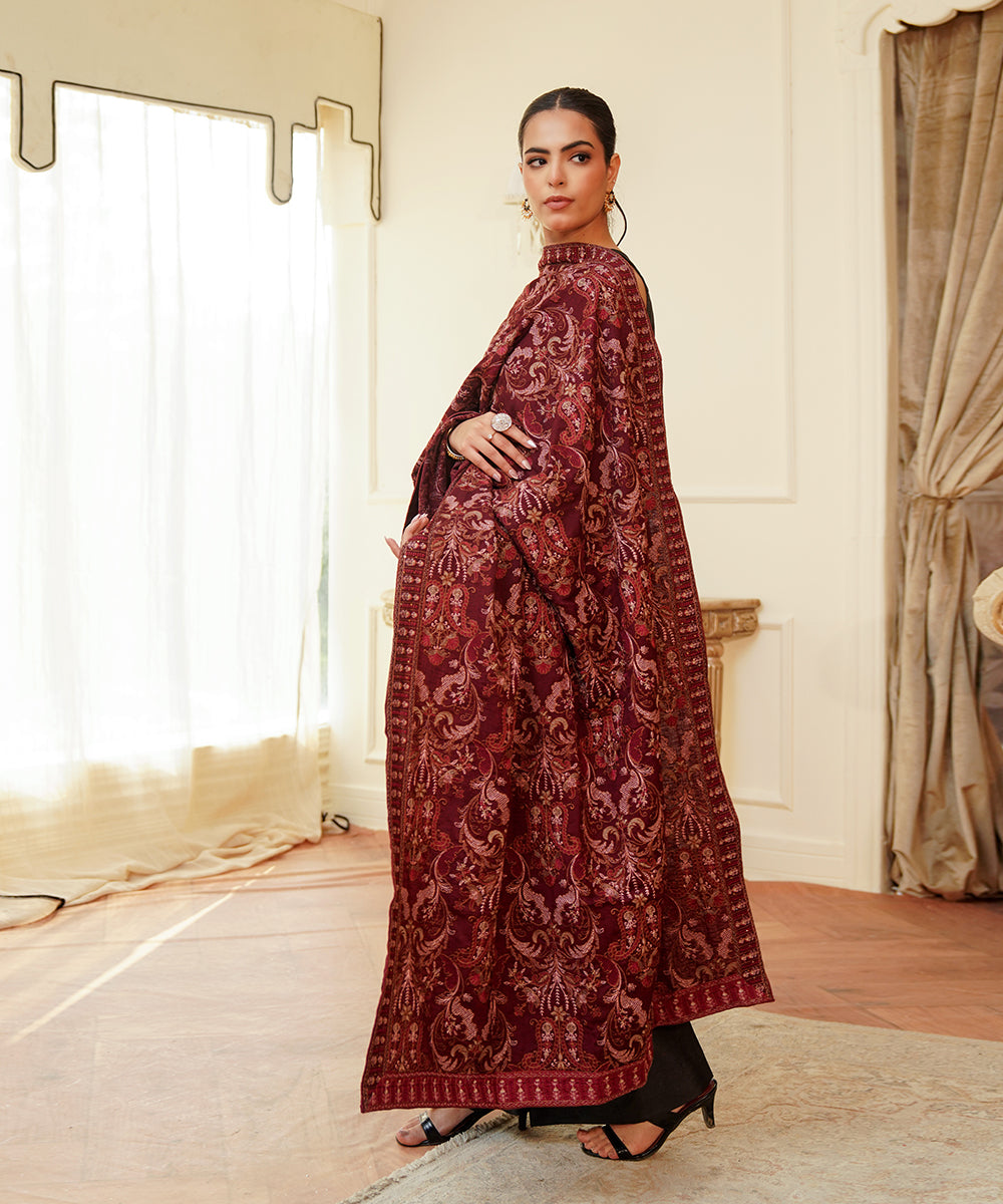 Unisex Embroidered Karandi Shawl | SHK-780