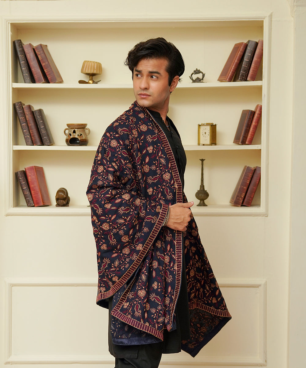 Unisex Embroidered Karandi Shawl | SHK-815