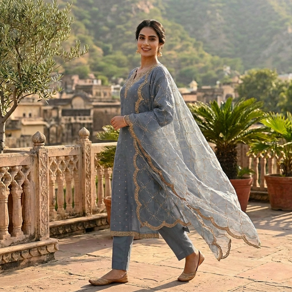 3-Piece Lawn Suit LFT-029