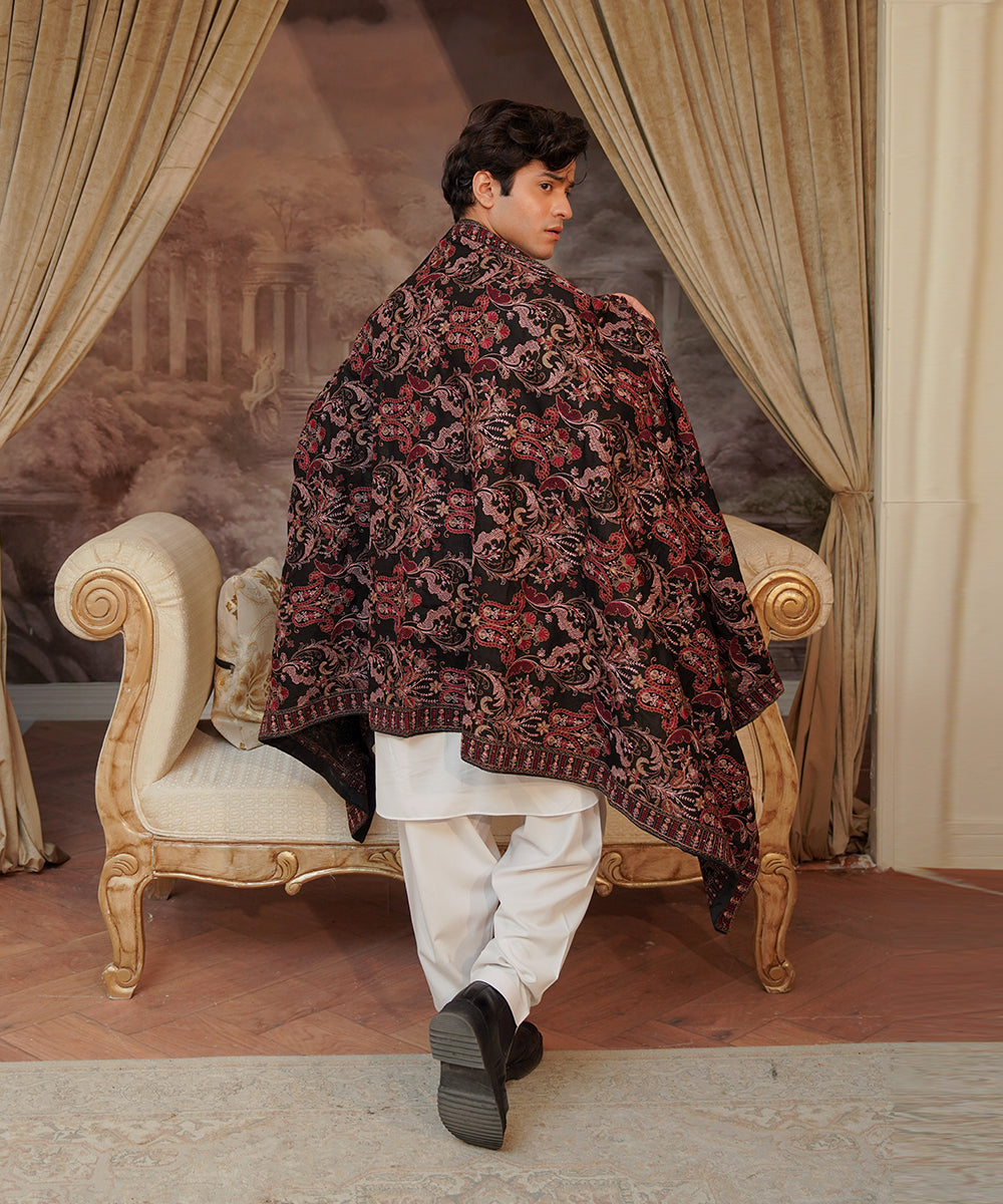 Unisex Embroidered Karandi Shawl | SHK-780