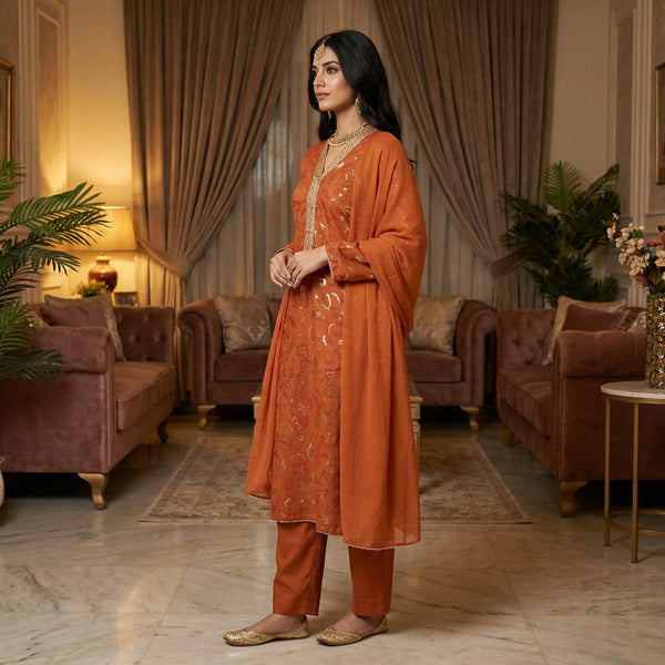 Women Printed 3-Piece Kurta Set COM-063