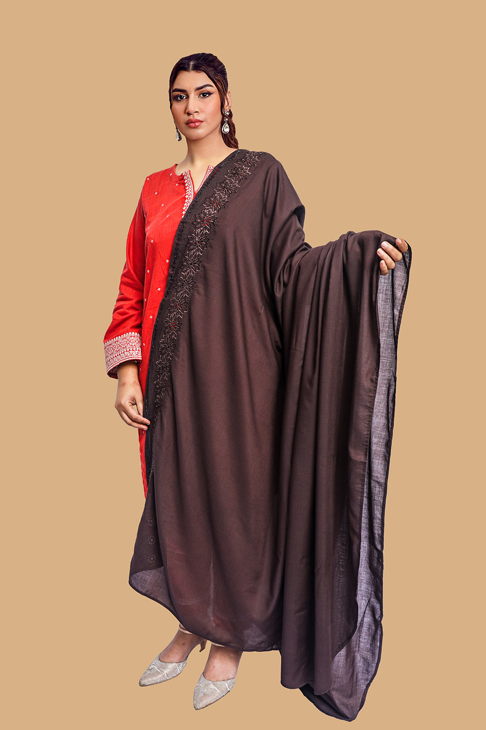 Wrinkle free Lawn Shawl SH-582