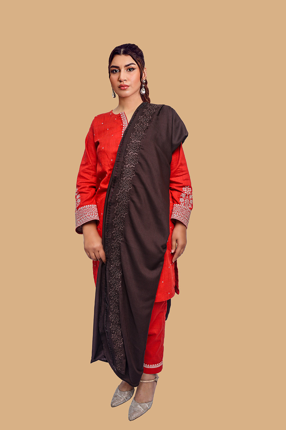 Wrinkle free Lawn Shawl SH-582