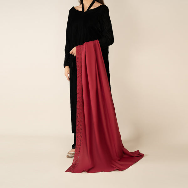Wrinkle free Lawn Shawl SH-597 MAROON
