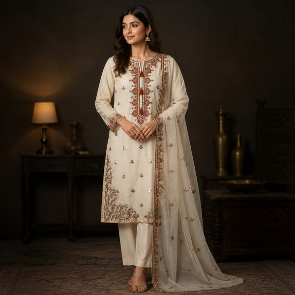 3-Piece Lawn Suit COM-0142