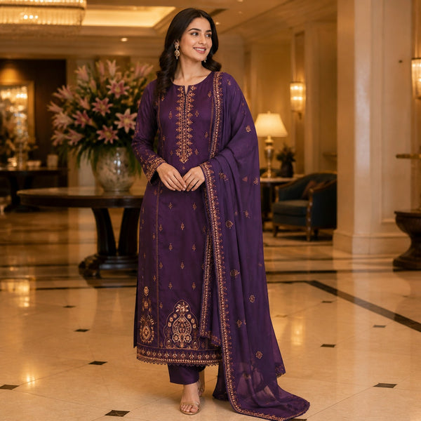 3-Piece Lawn Suit COM-0146