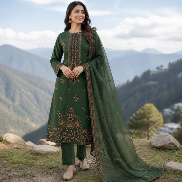 3-Piece Lawn Suit COM-0148