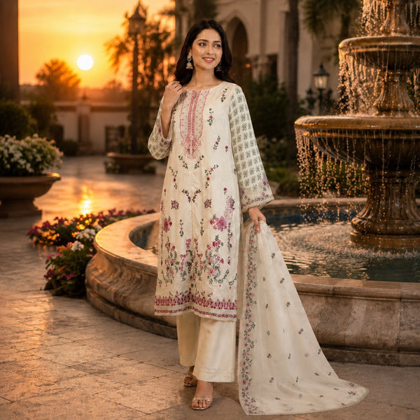 3-Piece Lawn Suit COM-0159