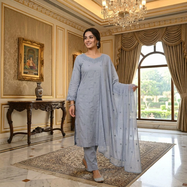 3-Piece Lawn Suit LFT-020